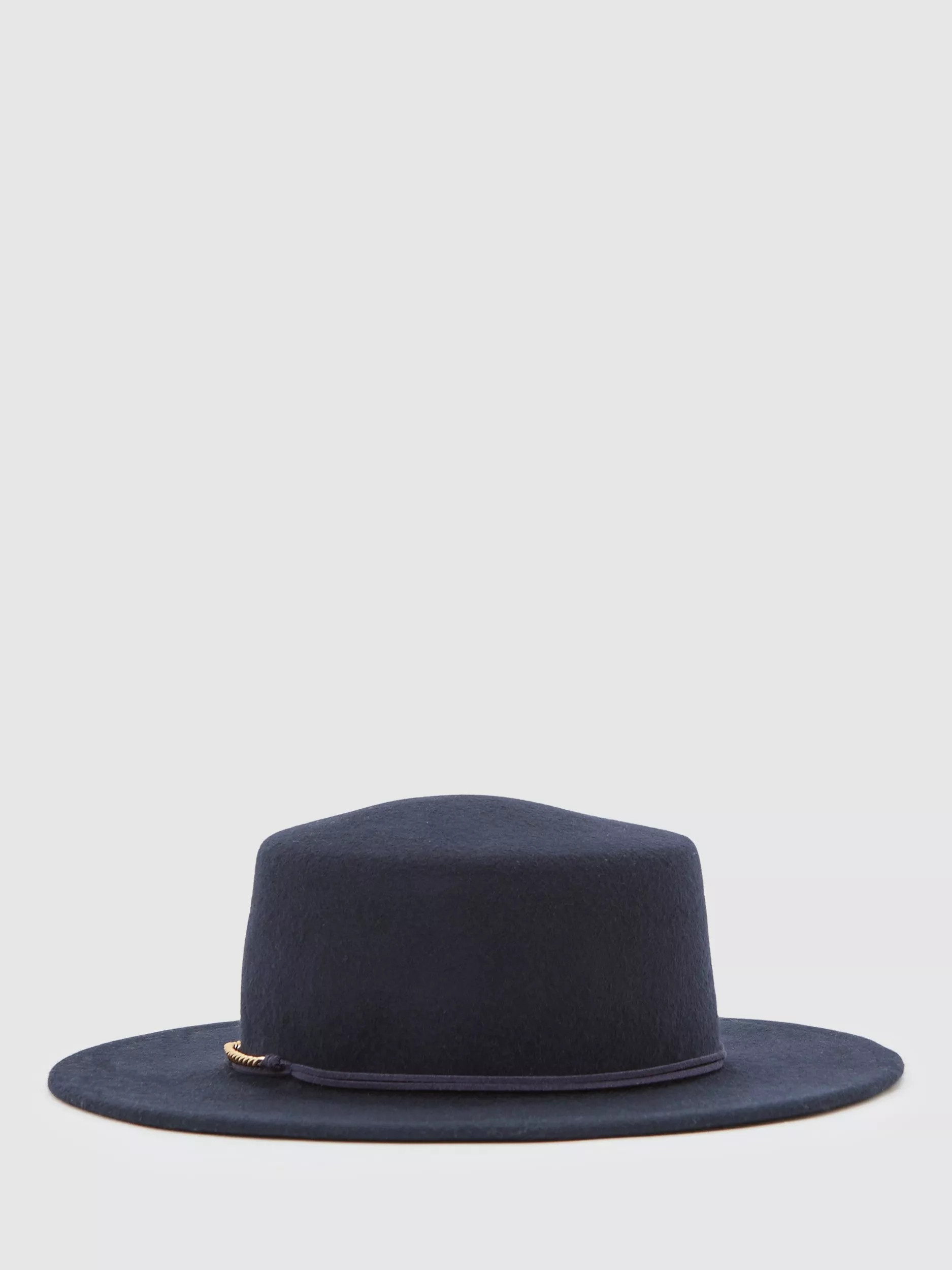Reiss Lacey Chain Felt Fedora Hat | John Lewis (UK)