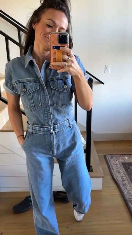 My new project jumpsuit arrived just before we headed out of town and it’s amazing! It’s still on sale through today! #denim #jumpsuit #sale 

#LTKsalealert #LTKSale #LTKstyletip