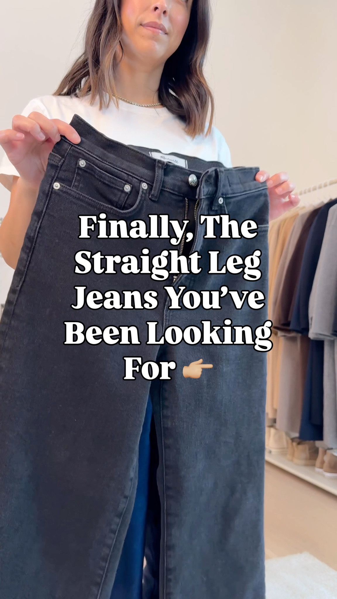 Madewell Wide Leg Jean - The perfect straight jean in my opinion. These are not wide and relaxed, these are more a true straight jean. They have some stretch, they're a true high rise, and very elongating. Cannot recommend these enough. I'm in my true Madewell size. 

Look 1

J.Crew fair isle cardigan xs
Madewell Wide Leg jeans 25, cut hems
Madewell April flats 5.5
Mansur Gavriel tote
YSL sunglasses

Look 2

Majestic Filatures turtleneck xs (old)
Madewell Wide Leg jeans 25, cut hems
Steve Madden Dorothea boots 6, linked new version
Chanel Trendy CC small
Anine Bing Dylan coat xxs
YSL sunglasses

#LTKSaleAlert #LTKPetite #LTKCyberWeek