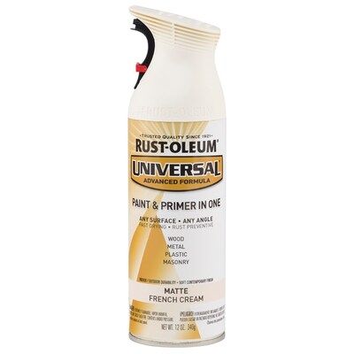 Rust-Oleum Universal Matte French Cream Spray Paint and Primer In One (NET WT. 12-oz) Lowes.com | Lowe's