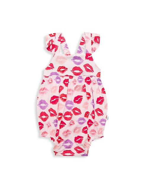 Baby Girl's Lola Printed Ruffled Cap-Sleeve Bubble Romper | Saks Fifth Avenue
