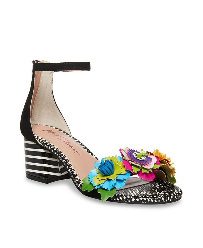 Betsey Johnson Women's Lore Floral Strap Dress Sandals & Reviews - Sandals - Shoes - Macy's | Macys (US)