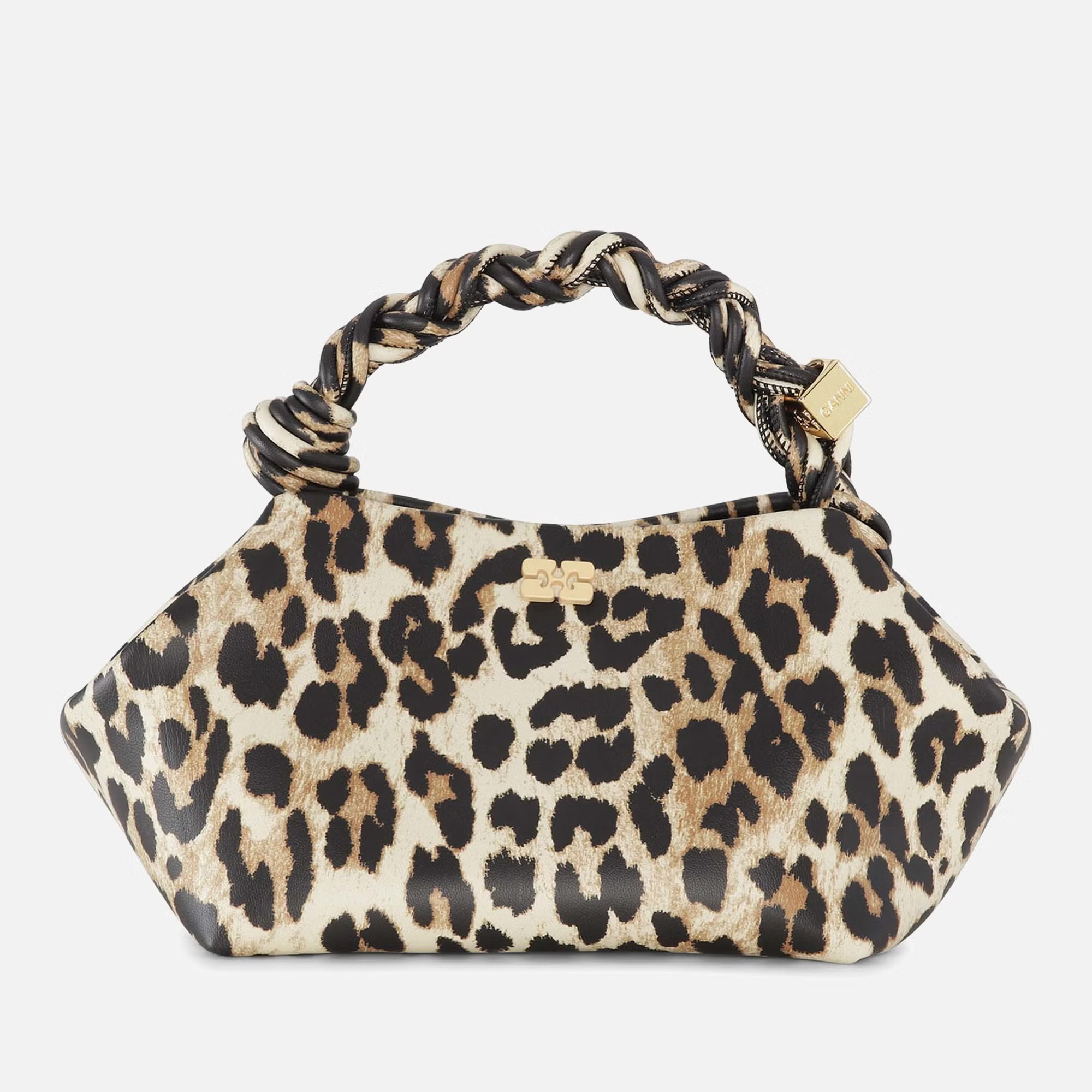Ganni Small Bou Leopard-Print Leather-Blend Bag | Coggles | Coggles (Global)