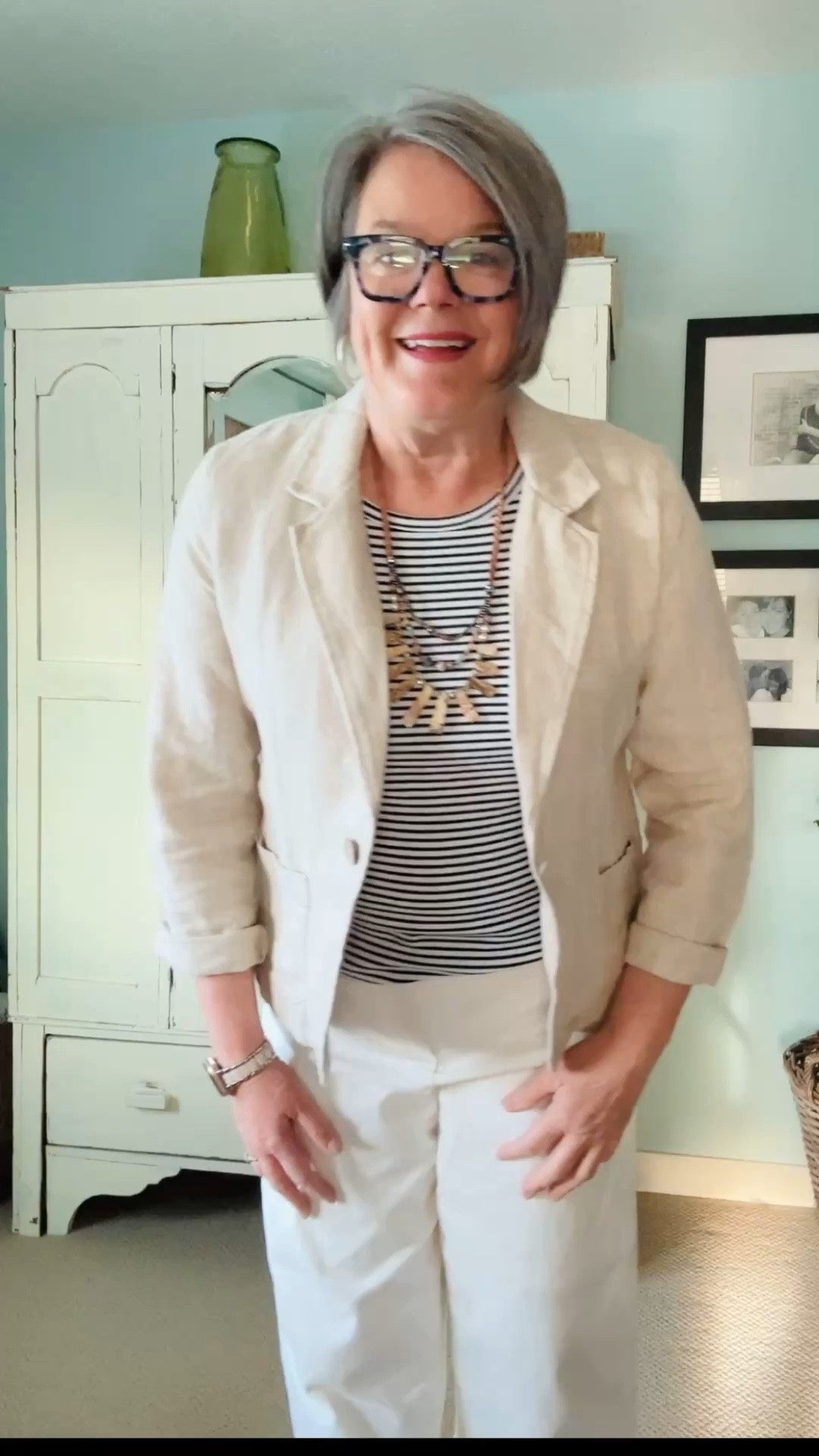 You know how much I love a great jacket! This is the perfect linen jacket that will go with everything from Coldwatercreek! Dress it up with a skirt or casual with your favorite striped tee-shirt flowy white pants and sandals. #springhaul #ad

#LTKMidsize #LTKootd