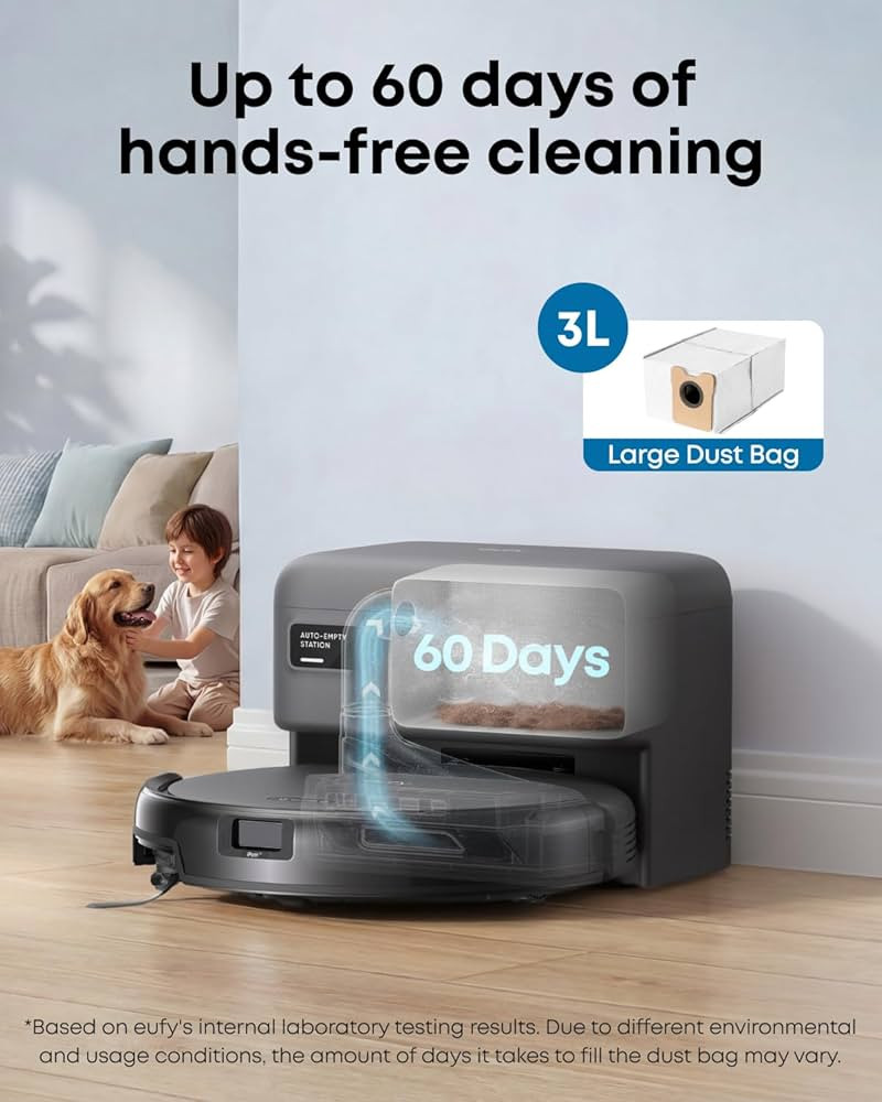 eufy C10 Robot Vacuum Self Emptying, 8 Weeks Hands Free, Advanced Smart Mapping with LiDAR Naviga... | Amazon (US)