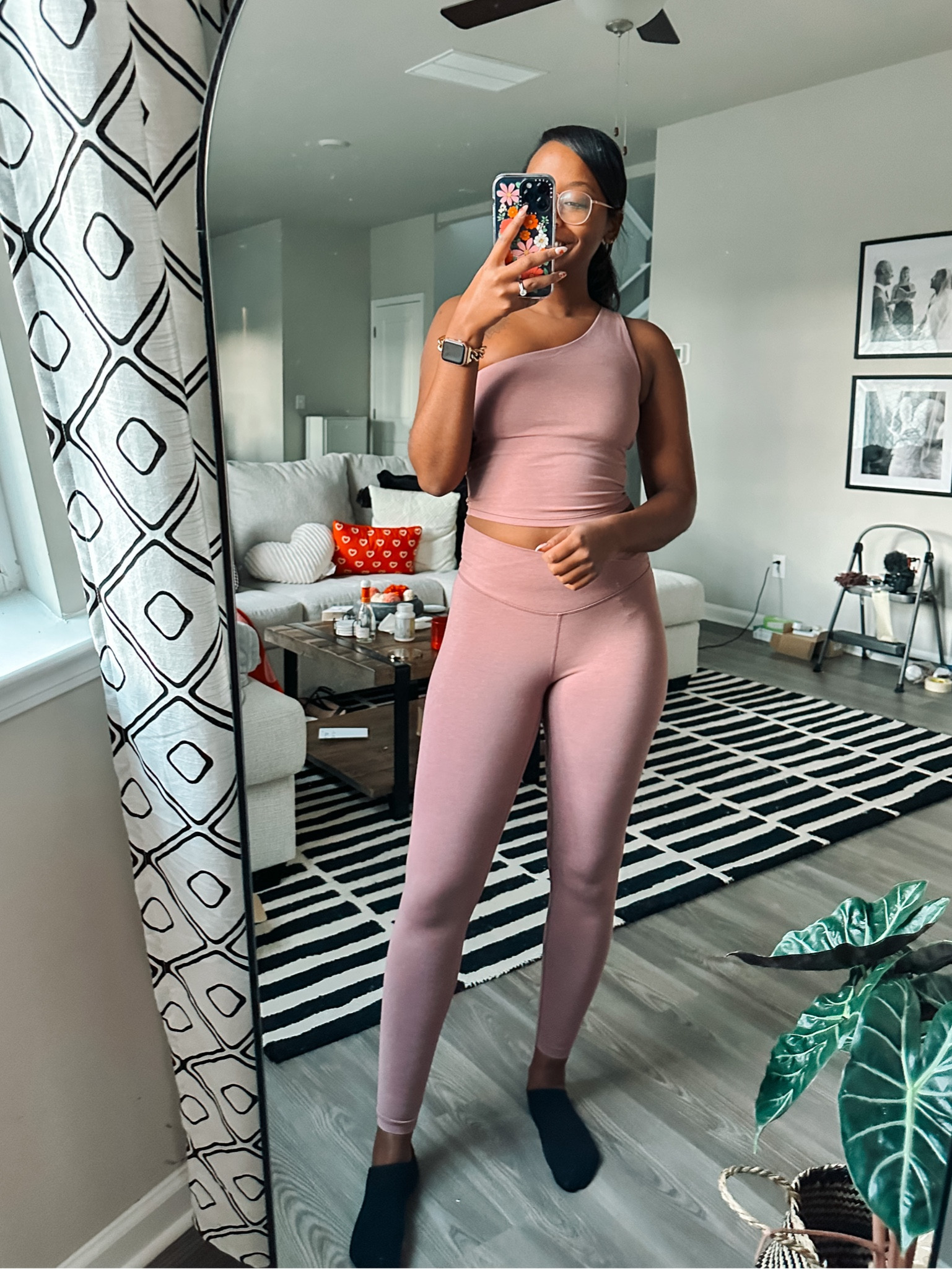 OBSESSED with this one shoulder workout set and it’s 50% off today! I love the fit and the color so much  

#LTKunder50 #LTKfit #LTKsalealert