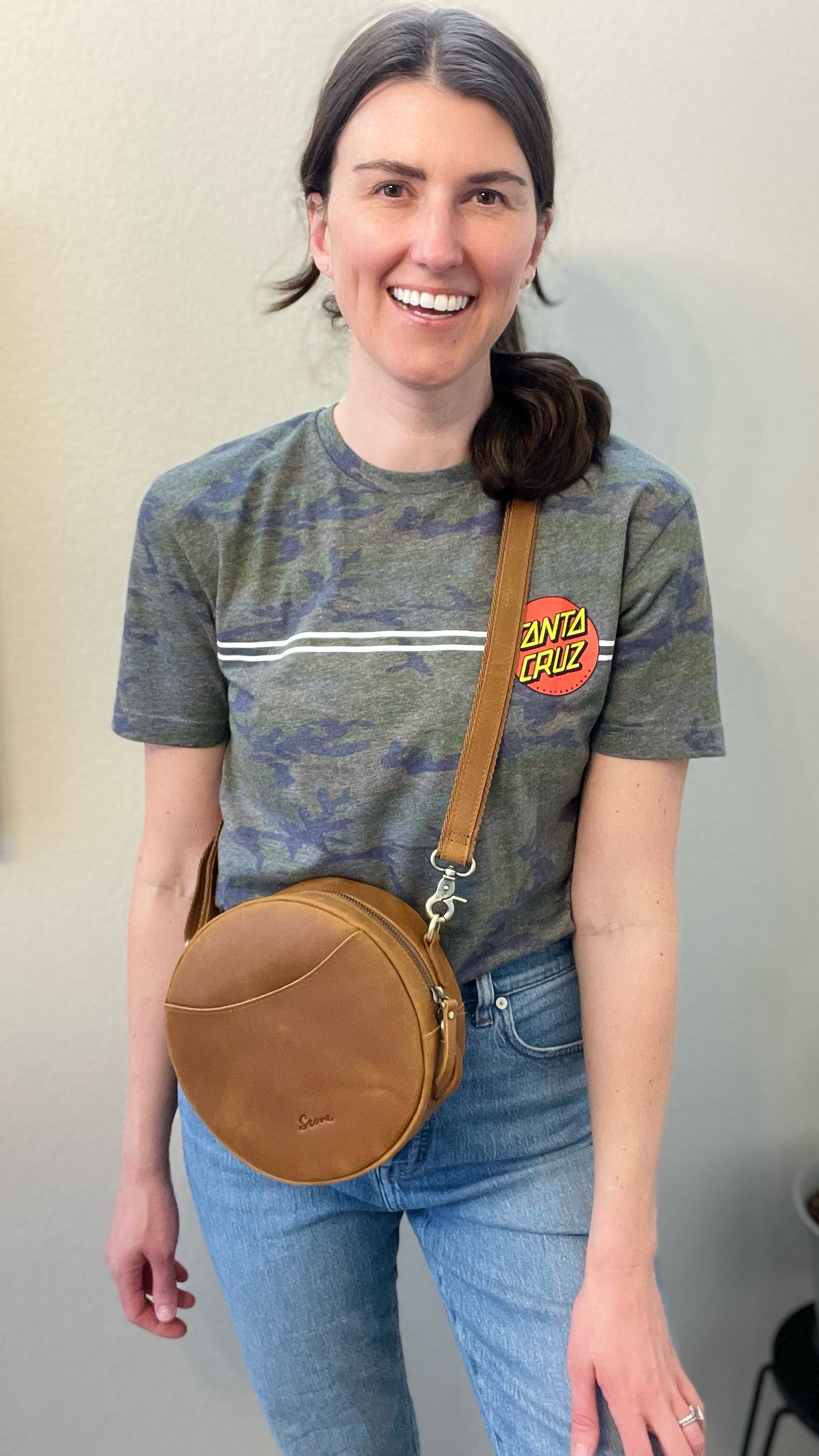 Another quality genuine leather bag from Szone. This one might be my favorite. Neutral circle leather bag. Its the perfect size. Plenty of room for all your essentials without the bulk. Beautiful light brown color. Also comes in 16 beautiful colors. There is a high quality adjustable crossbody strap. So versatile and my go to bag. Small side zip compartment for on hand items like my favorite chapstick. Great slip opening in the front, perfect for my keys. So good!!

#LTKSpringSale #LTKOver40 #LTKItBag