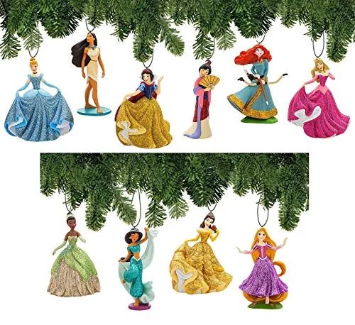 Disney Princess Ornament Set Deluxe 11 Piece Christmas Tree Holiday Ornaments - Walmart.com | Walmart (US)