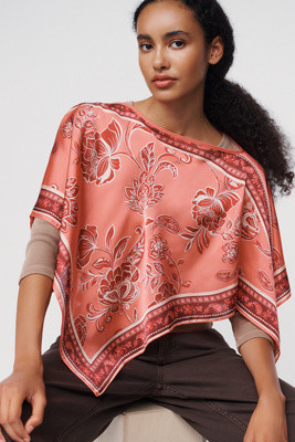 Printed Scarf Poncho Top | Anthropologie (US)