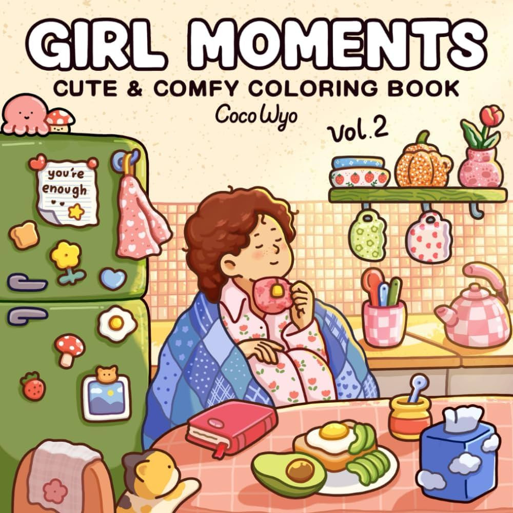 Girl Moments: Vol. 2 Coloring Book for Adults and Teens Featuring Cute Cozy Daily Activities for ... | Amazon (US)