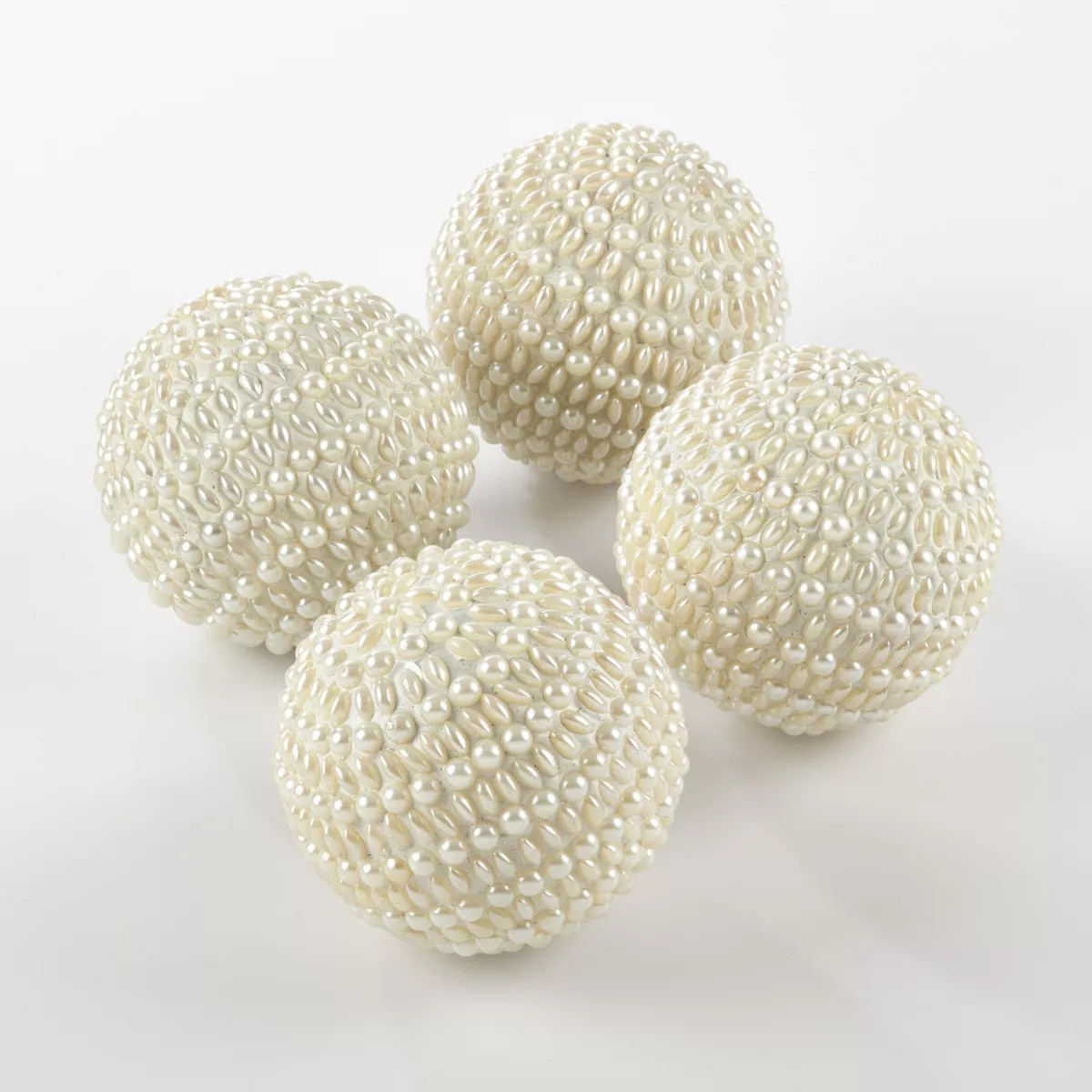 Saro Lifestyle Pear Design Beaded Orbs (Set of 4) | Target