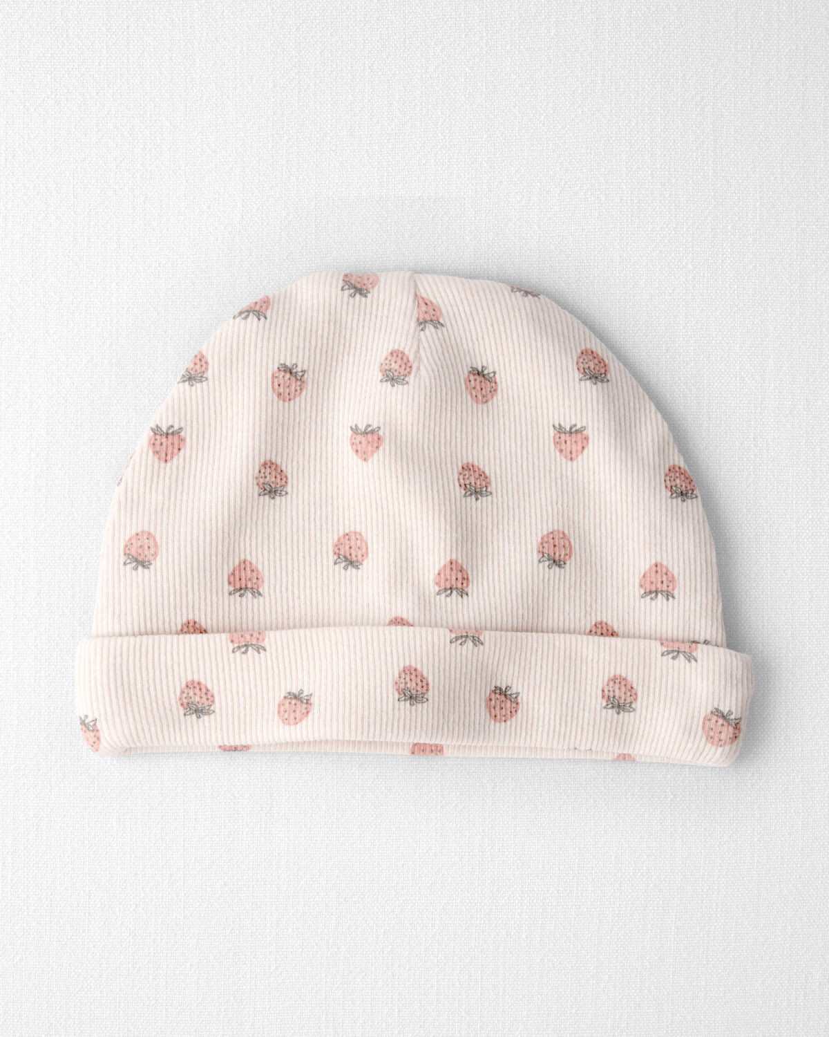 Baby Girl Organic Cotton Rib Cap in Strawberry | Carter's Inc