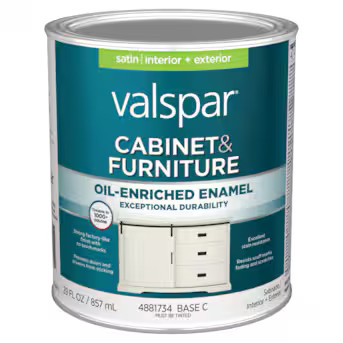 Valspar Cabinet and Furniture Satin Base Tintable Cabinet Furniture Paint Enamel ( 1-quart ) | Lowe's
