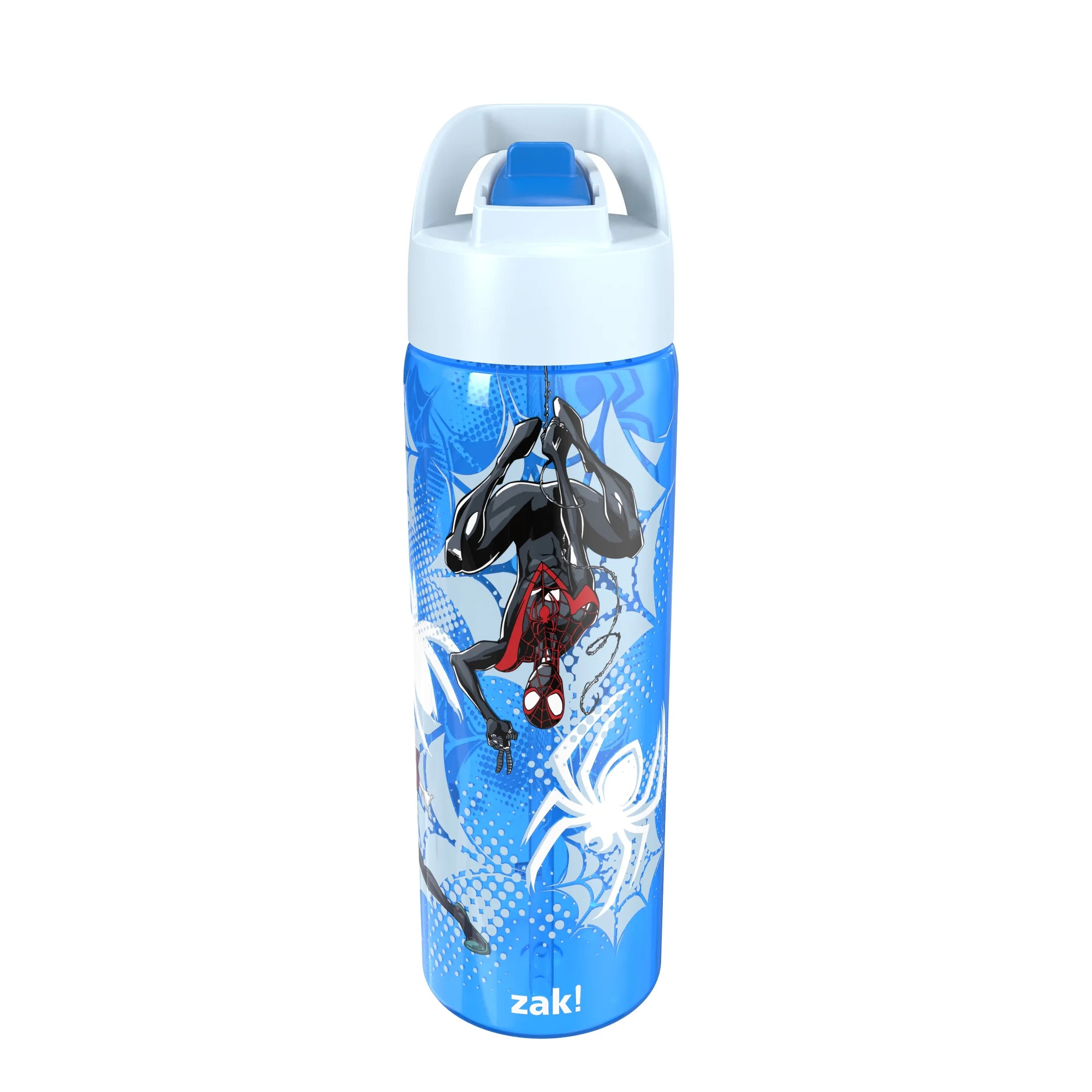 Zak Designs 24.5oz Spiderman Fleet Water Bottle for Kids, Durable Plastic with Straw and Built-in... | Walmart (US)