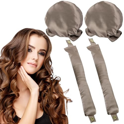 KEYRI 2PCS Heatless Curler Set - Heatless Curlers for Long/Medium Hair - Sleep Overnight DIY Hair Styling Tools (Champagne) | Amazon (UK)