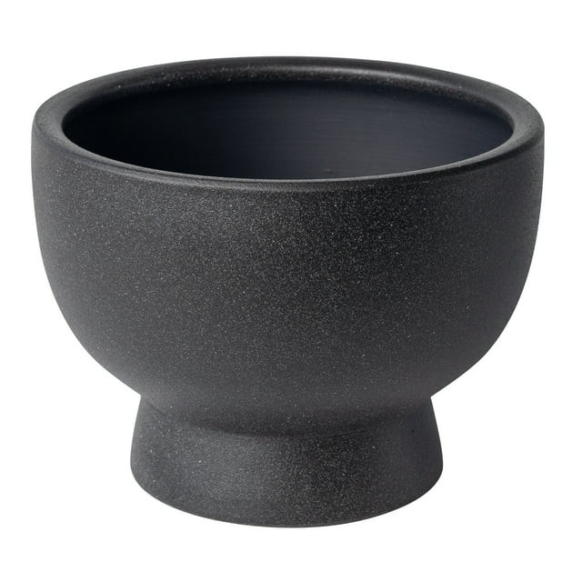 Better Homes & Gardens Pottery 8" Chad Ceramic Planter, Black | Walmart (US)