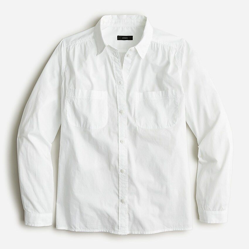 Garment-dyed cotton poplin utility shirt | J.Crew US