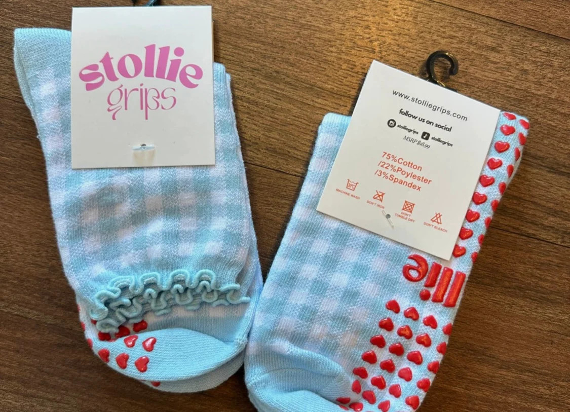 Gingham grippy socks | Shop Butter