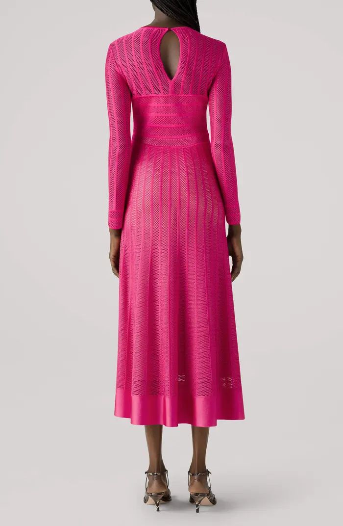 St. John Collection Stripe Mesh A-Line DressST. JOHN EVENING | Nordstrom