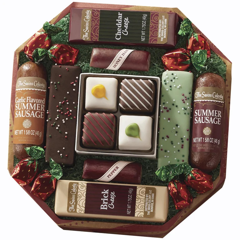The Swiss Colony Festive Favorites - Assorted Summer Sausages, Cheese Bars, Chocolate and Mint-Fl... | Walmart (US)