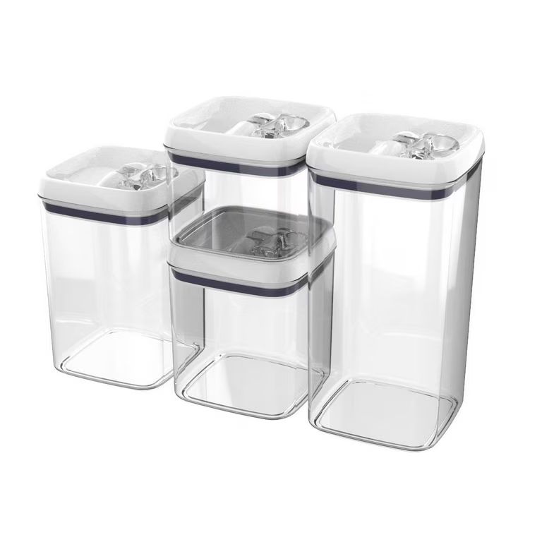 Better Homes & Gardens Canister Pack of 4, Flip Tite Square Food Storage Set | Walmart (US)