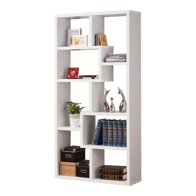 Tello 10-shelf Geometric Bookcase | Wayfair North America