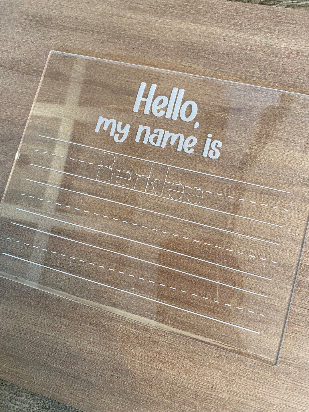 Hello My Name is Acrylic Tracing Board - Etsy | Etsy (US)