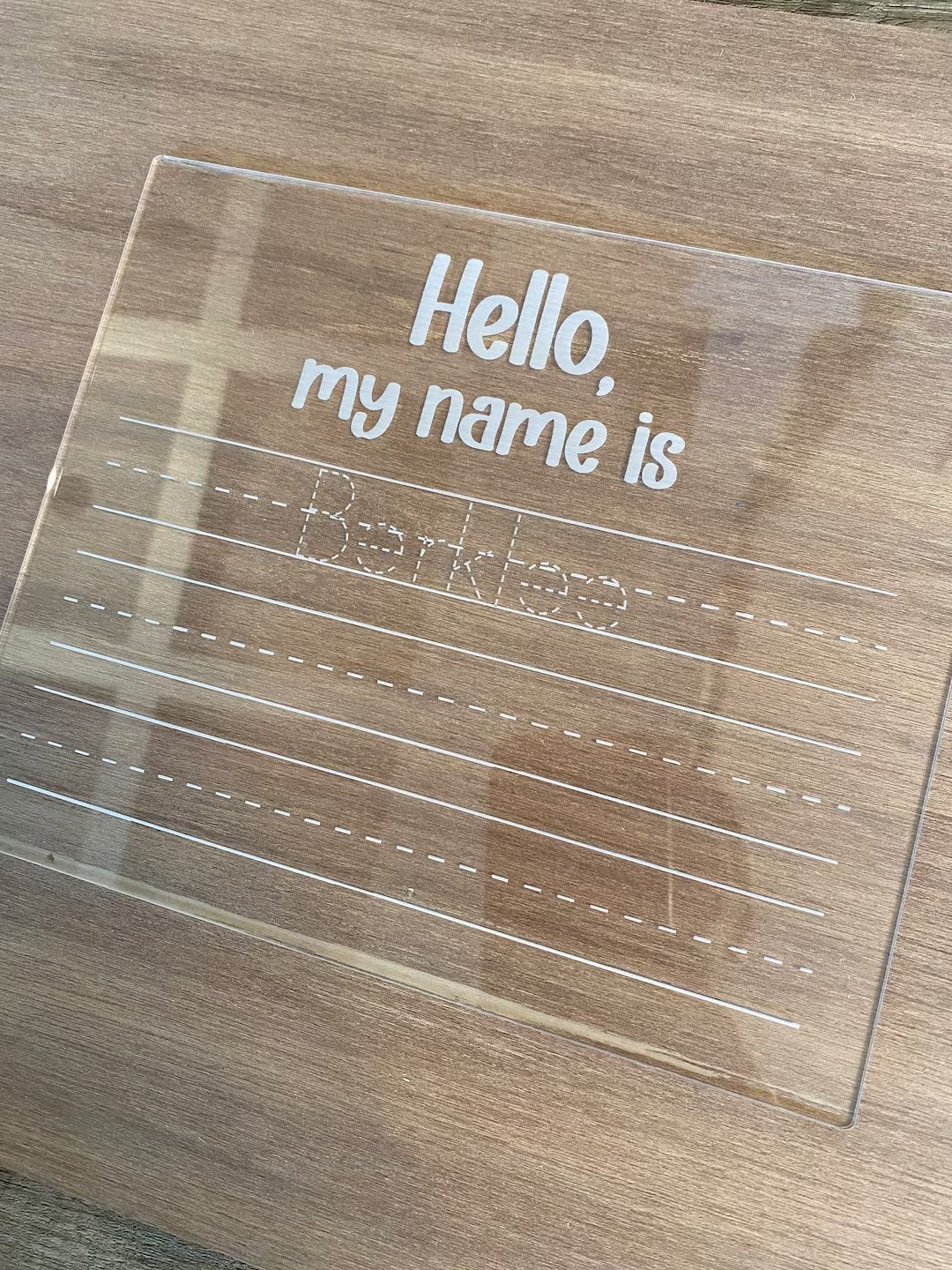 Hello My Name is Acrylic Tracing Board - Etsy | Etsy (US)