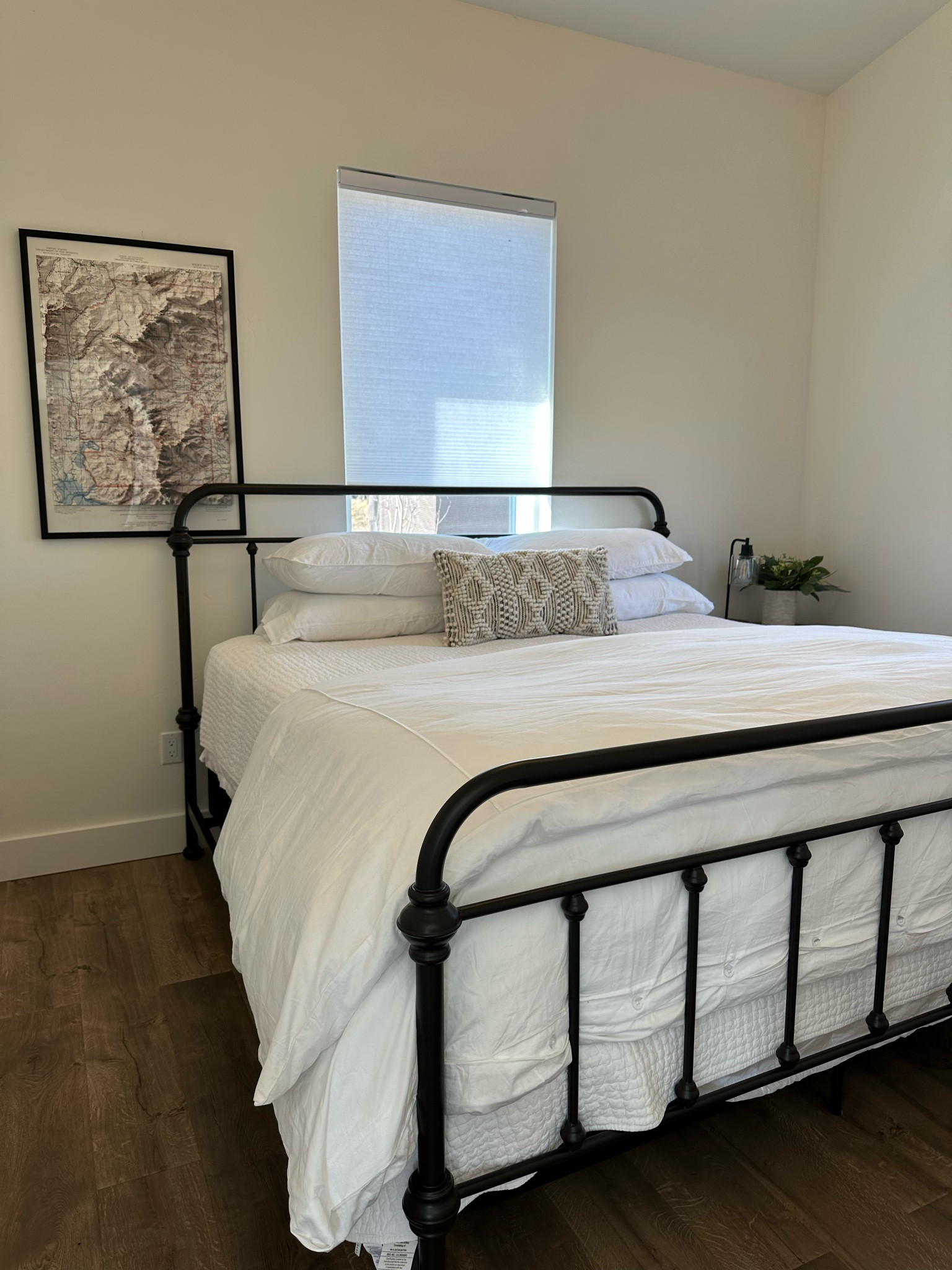 Wayfair bed, king size bed, beds on sale, black metal bed, simple bed style, white bedding, pottery barn sateen duvet, black headboard, black bed frame 

#LTKhome #LTKsalealert #LTKSeasonal