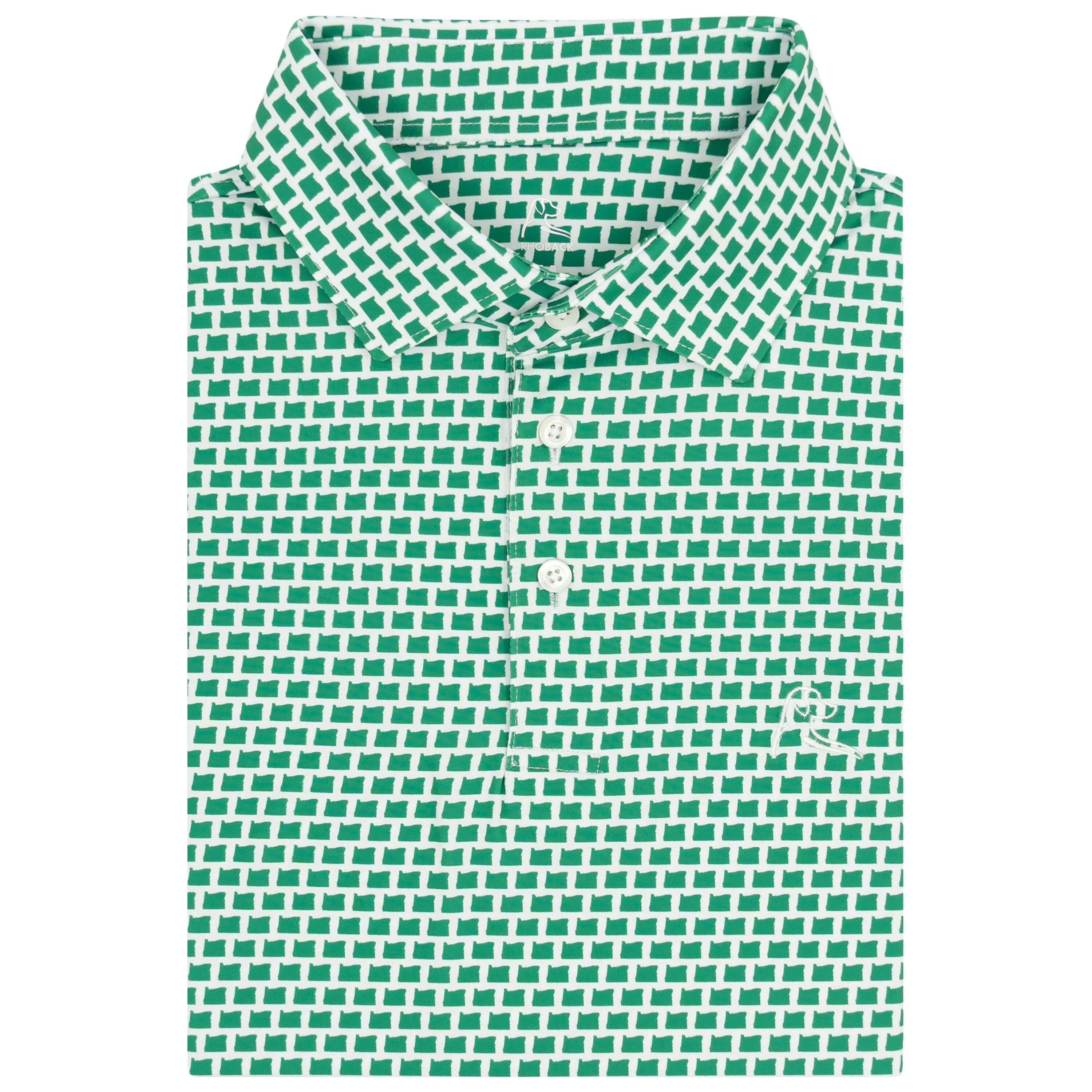 The Oregonian | Performance Polo | The Oregonian - Grass Green/White The Oregonian | Grass Green / M | RHOBACK
