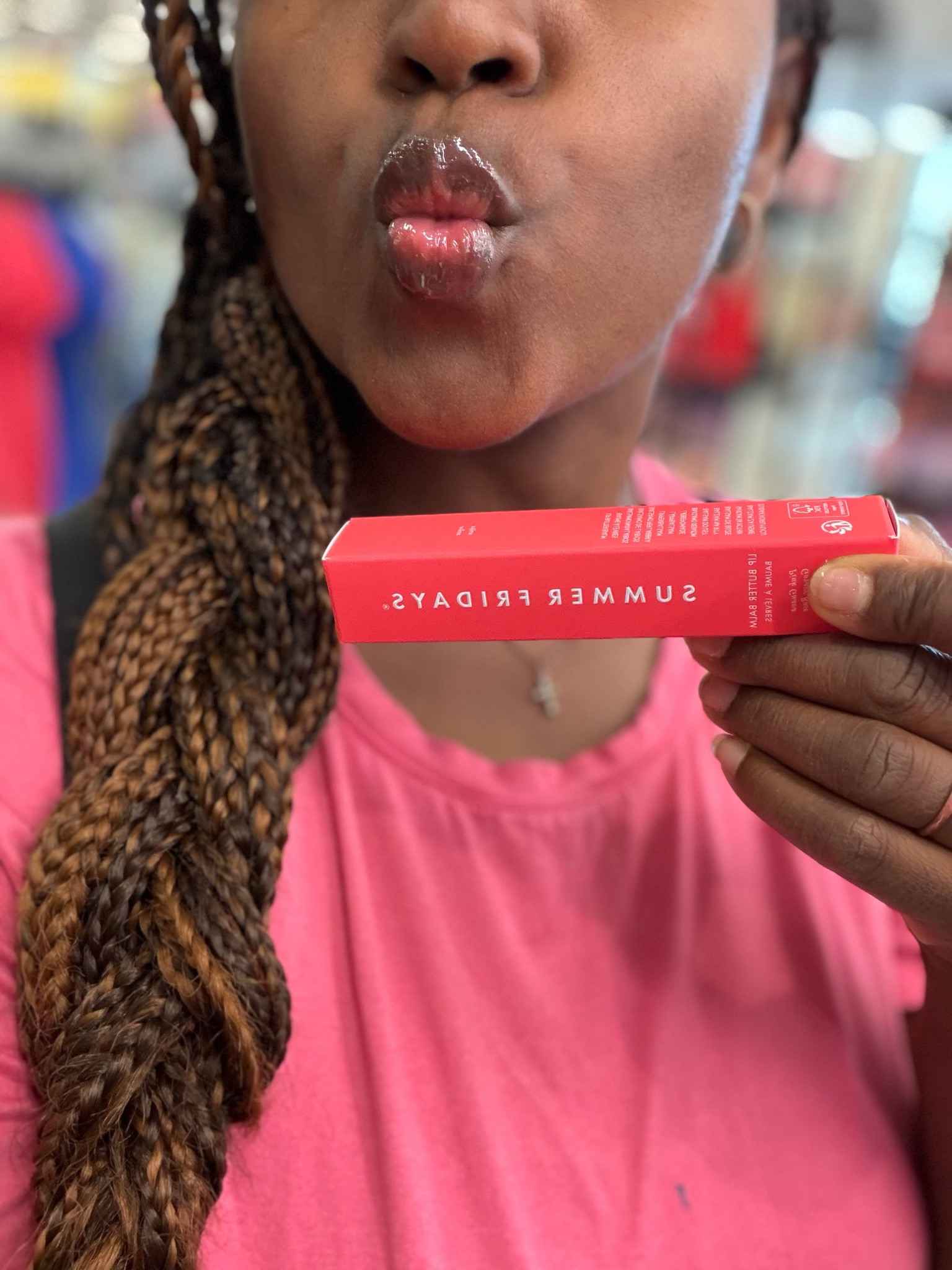 A little goes a long way! #summerfridays #lipgloss