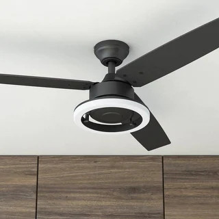 52" Prominence Home Orbis LED Modern Ceiling Fan with Remote, Matte Black | Bed Bath & Beyond