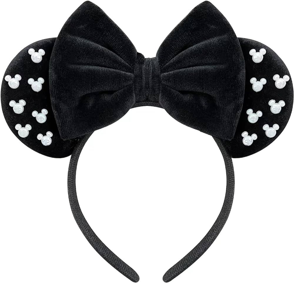 Trnerm Mouse Ears for Women Black Velvet Mouse Park Mouse Ears Headband Halloween Headband for Ad... | Amazon (US)