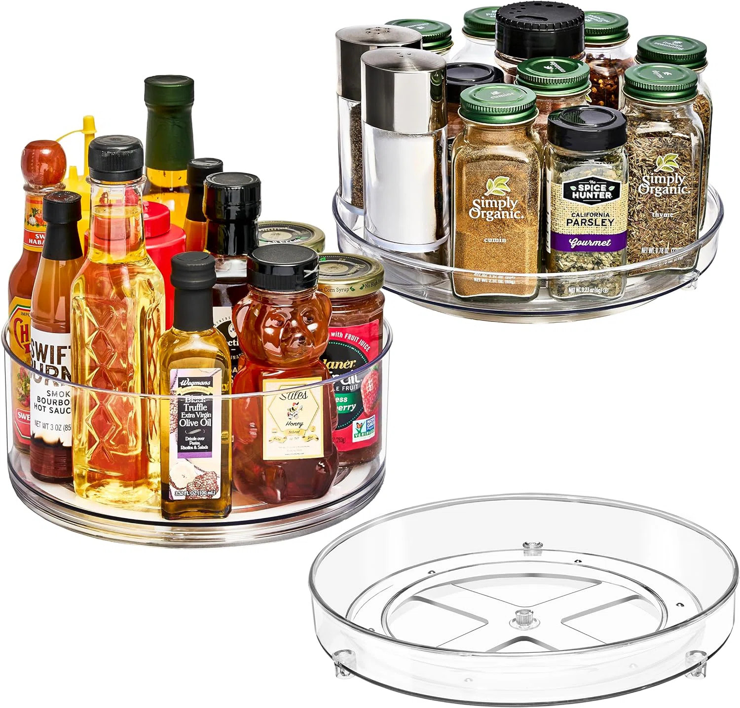 2 Flat and 1 Deep Acrylic Lazy Susan Organizers Set | Wayfair North America