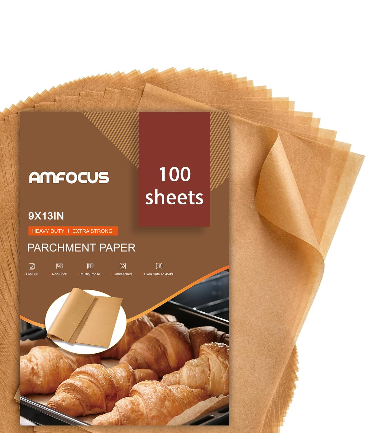 Parchment Paper Sheets, 9x13 In Non-Stick Precut Baking Parchment for Baking, Grilling, Air Fryer... | Amazon (US)