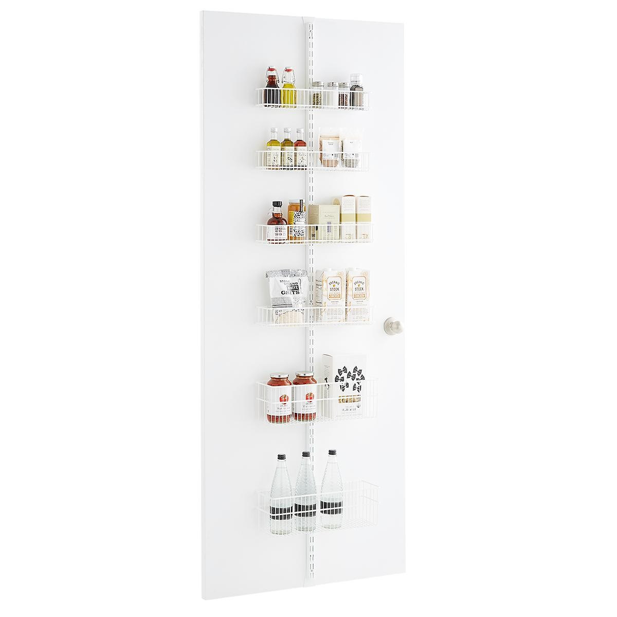Elfa Mesh White 80" Over the Door Rack | The Container Store