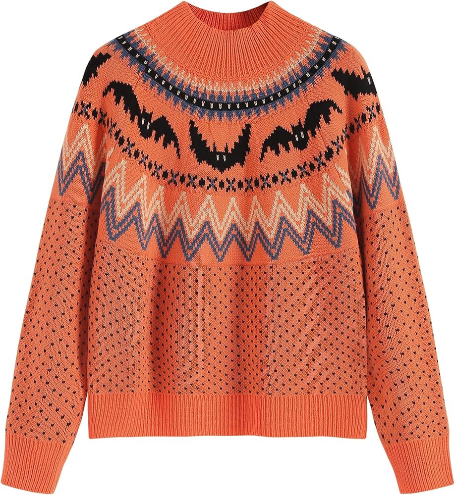 ZAFUL Women's Cropped Turtleneck Sweater Lantern Sleeve Ribbed Knit Pullover Sweater Jumper | Amazon (US)