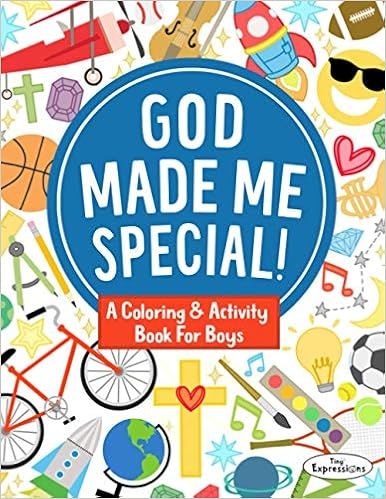 A Coloring & Activity Book for Boys: God Made Me Special!: 30 Pages of Bible Verses and Christian... | Amazon (US)