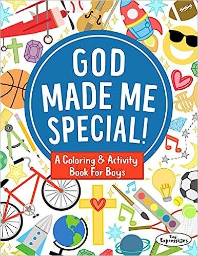 A Coloring & Activity Book for Boys: God Made Me Special!: 30 Pages of Bible Verses and Christian... | Amazon (US)