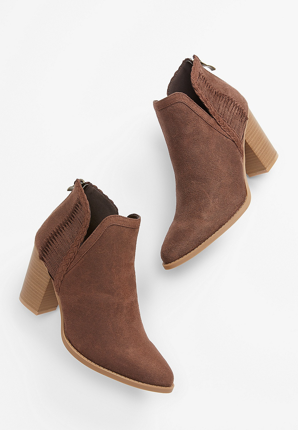 Belle Brown Whipstich Ankle Boot | Maurices