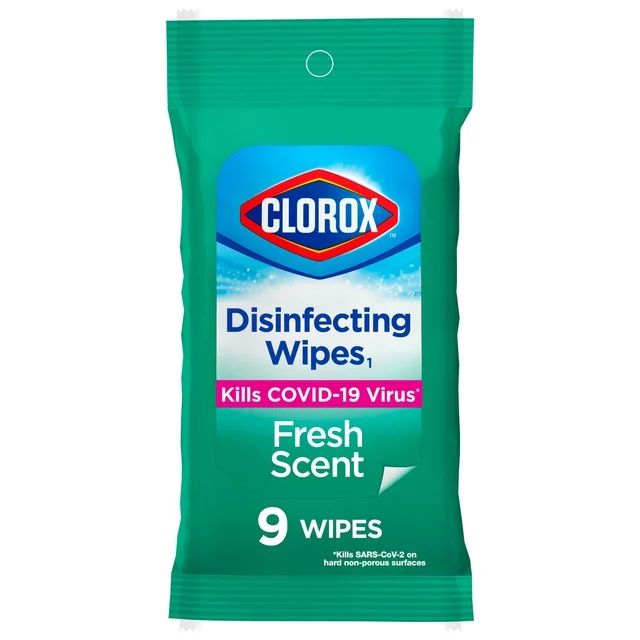 Clorox Disinfecting Wipes On The Go Bleach Free Travel Wipes, Fresh Scent, 9 Count | Walmart (US)