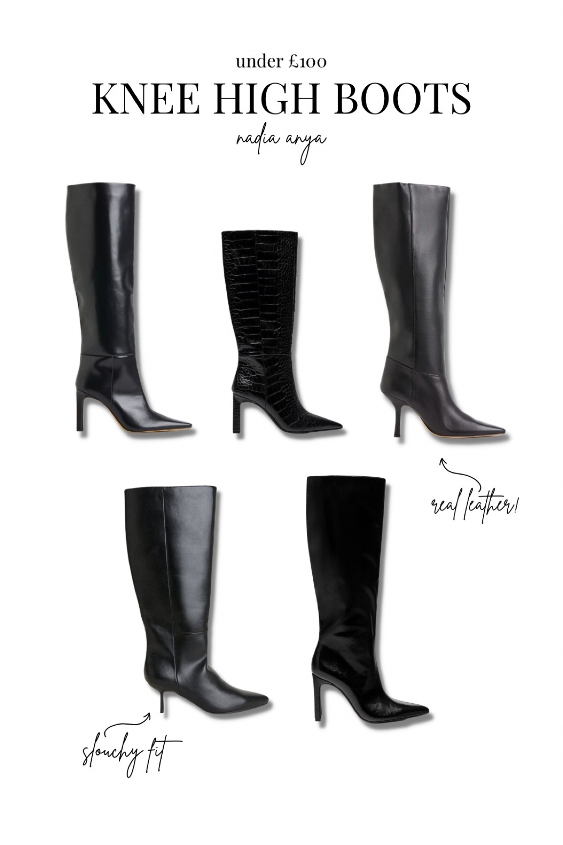 A round up of my fave knee high boots under £100!

#LTKSeasonal #LTKstyletip #LTKshoecrush