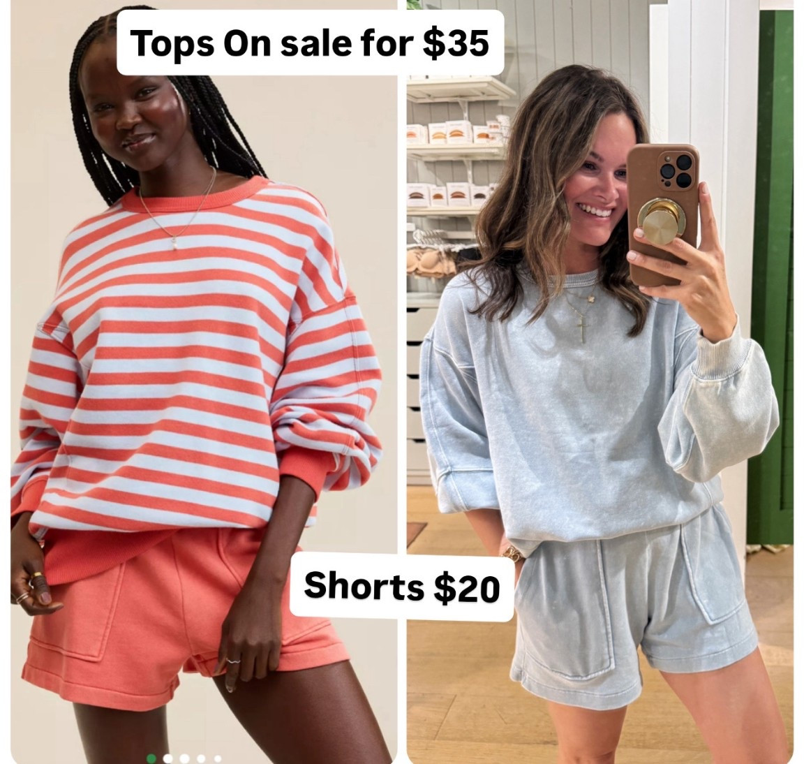 Aerie tops on sale for $35 and shorts on sale for $20! The coziest matching set that’s perfect going into spring #matchingset #loungeset #loungewear #americaneagle #aerie 

#LTKmomlife #LTKSaleAlert #LTKootd