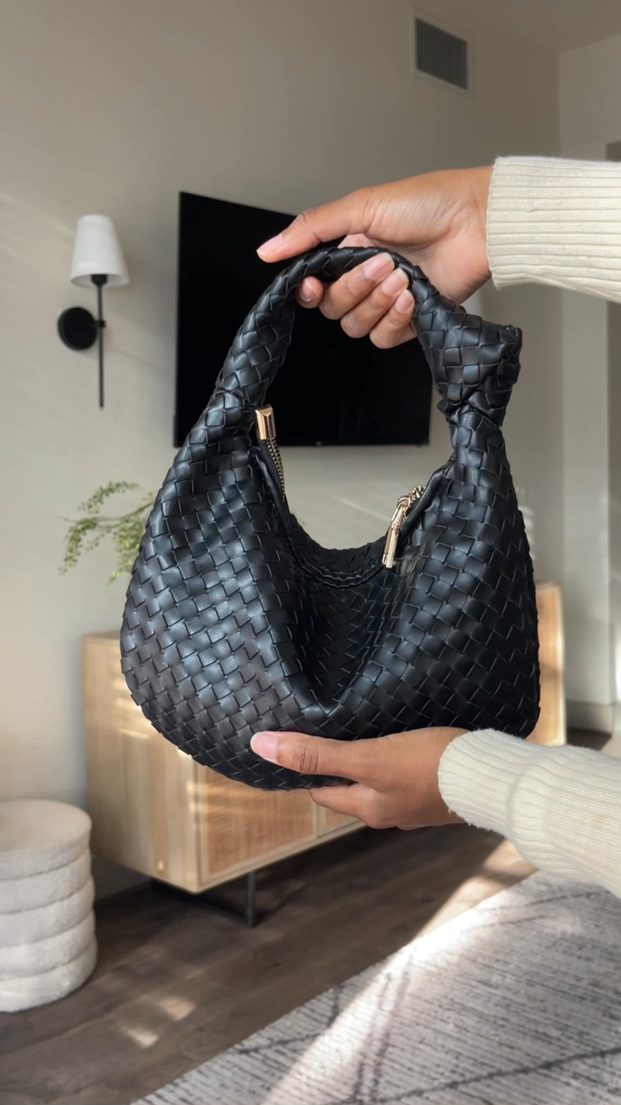 Johanna Recycled Vegan Shoulder Bag in Ivory