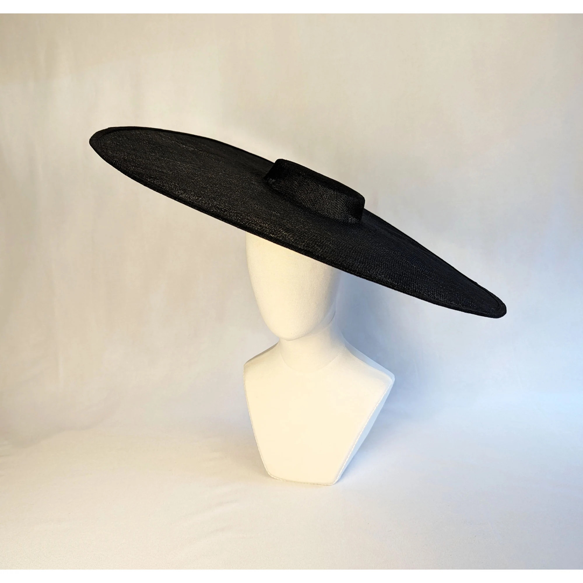 50% off 23.5" IMPERFECT Large Hatinator Base Choose Color Sinamay Wide Brim Hat Form Millinery Su... | Etsy (Global)