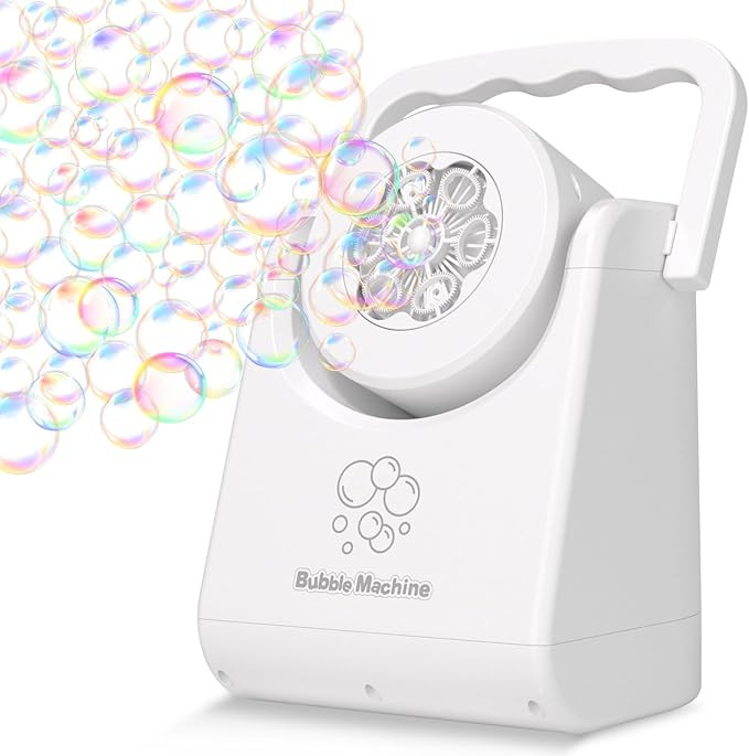 Bubble Machine for Kids Toddlers,Automatic Bubble Blower,Portable Adjustable Angle Bubble Maker,B... | Amazon (US)