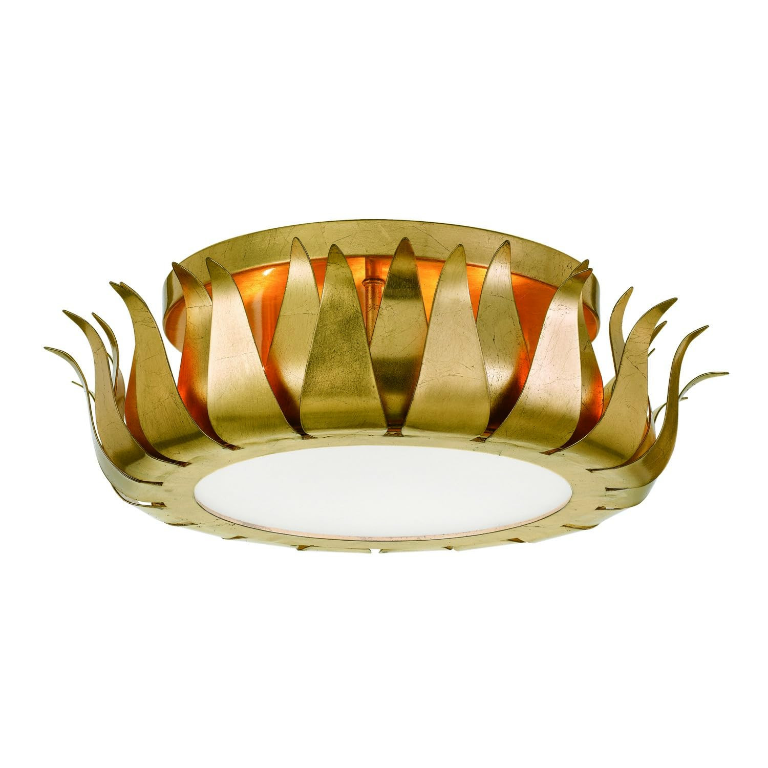 Crystorama Broche 3 Light Antique Gold Flush Mount | Amazon (US)