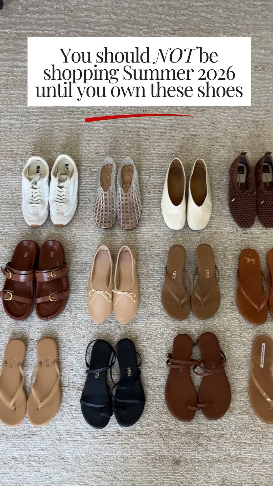 Summer shoe roundup - You don't need these exact or all, but this is a good checklist for summer

Bimba Y Lola 5 - run big
Steve Madden jelly flats 5
Reformation cream flats 5
Dolce Vita Netted flats 5
Everlane leather flip flop 5
Zara slide sandals 5
Loeffler Randall mesh flats 5
Tkees Heeled sandals 5
Beek flip flops 5
Havaianas flip-flops 5
Tkees waterproof flip flops 5
Tkees Mia sandals 5
Tkess Phoebe sandals 5
Black Suede Studio sandals 35
Ancient Greek strappy sandals 35

summer style, petite style

#LTKmomlife #LTKSeasonal #LTKPetite