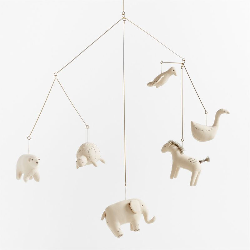 Zoo Animal Baby Nursery Mobile by Leanne Ford | Crate & Kids | Crate & Barrel