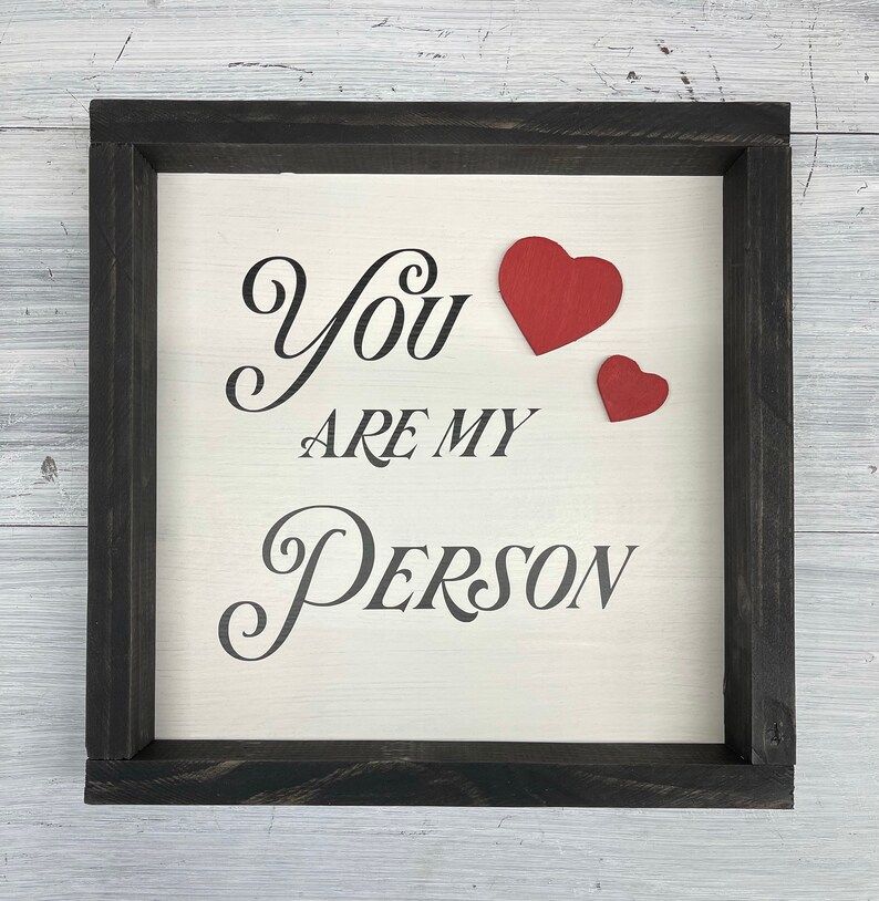 You Are My Person W/Hearts | Wood Sign | Valentines Decor | Home Decor | Etsy (US)